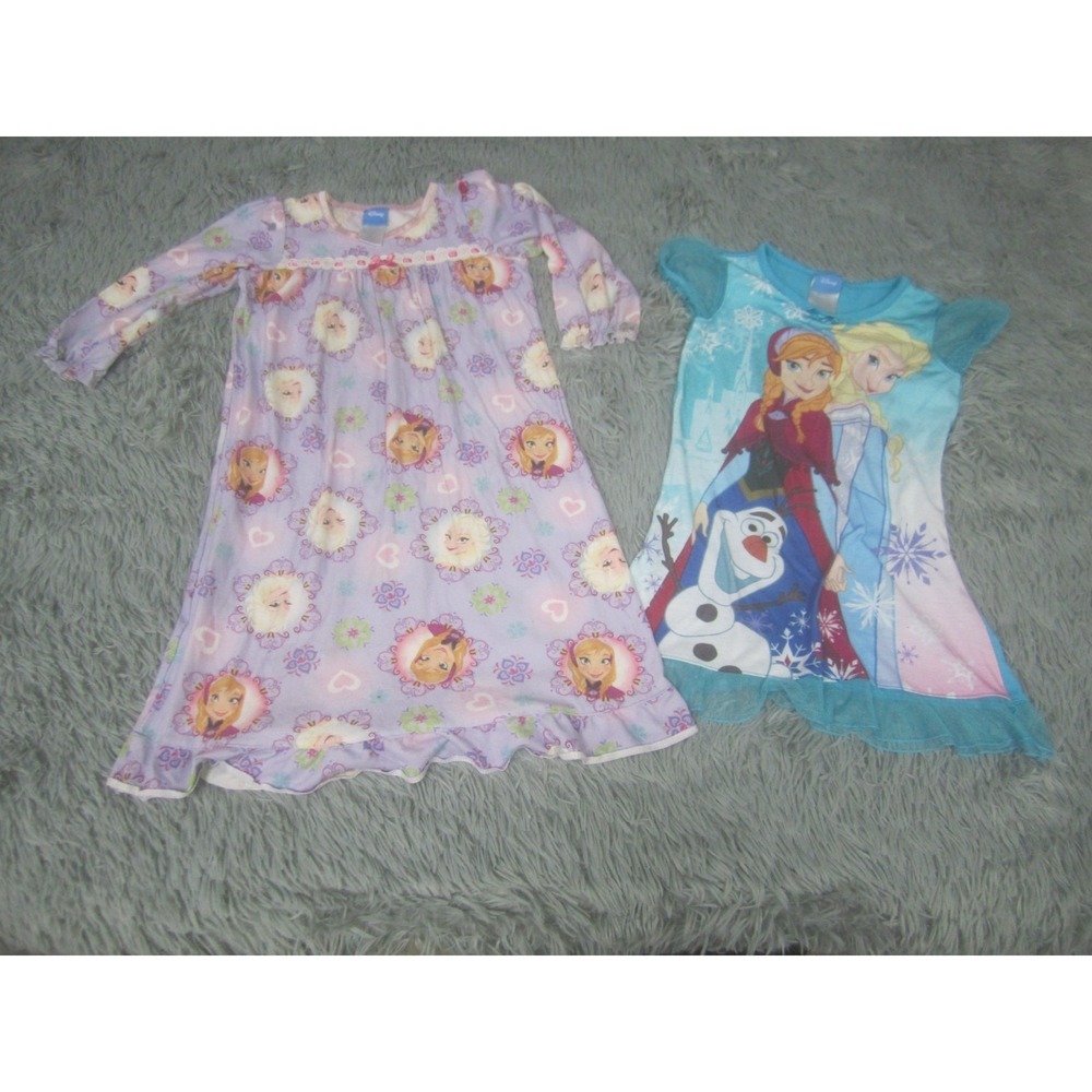 Disney Frozen Pajama Sleepwear Girls 4T 4/5S Lot of 3